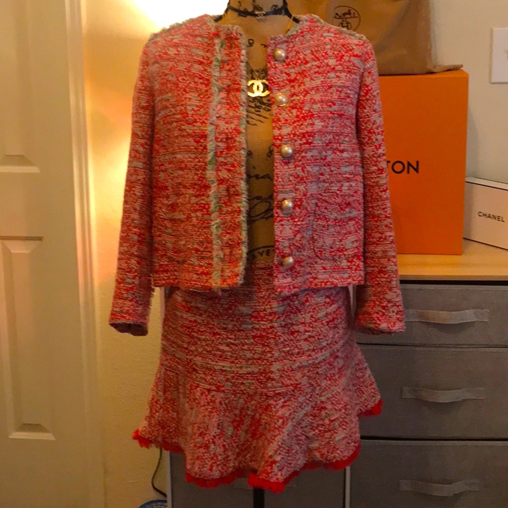 ZARA Tweed Skirt Set with Jacket